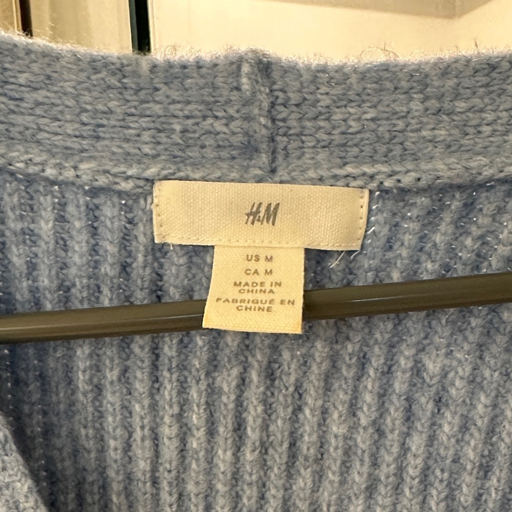 H&M Light Blue Ribbed Cardigan - Picture 2 of 4